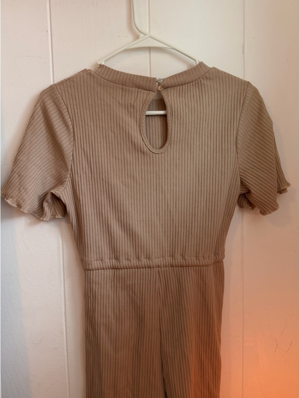 Princess Polly Ribbed Romper Jumpsuit in Warm Taupe - Picture 10 of 10